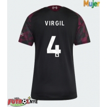 Camiseta Liverpool Virgil van Dijk #4 Tercera Equipación para mujer 2026-27 manga corta